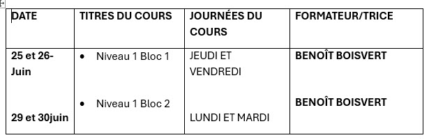 calendrier formation intensive hypnose ete 2026