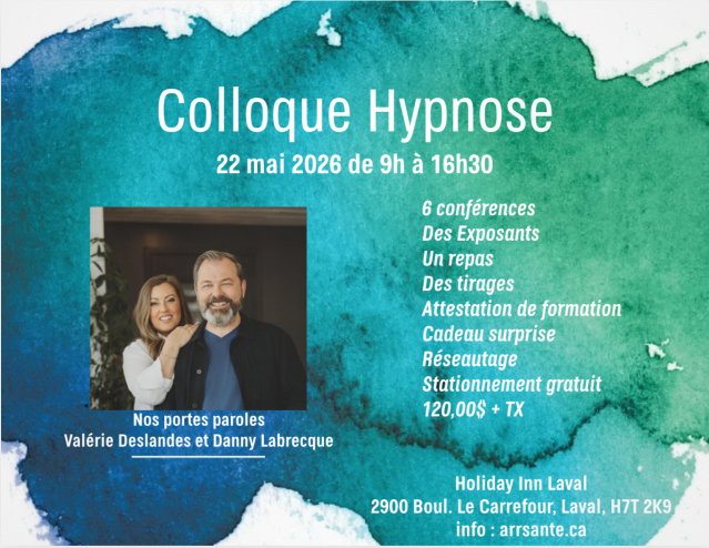colloque Hypnose Mai 2026 Holiday Inn Laval