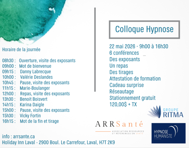 Colloque Hypnose Mai 2026 Holiday Inn